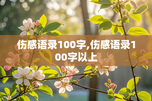 伤感语录100字,伤感语录100字以上