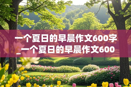 一个夏日的早晨作文600字_一个夏日的早晨作文600字初2