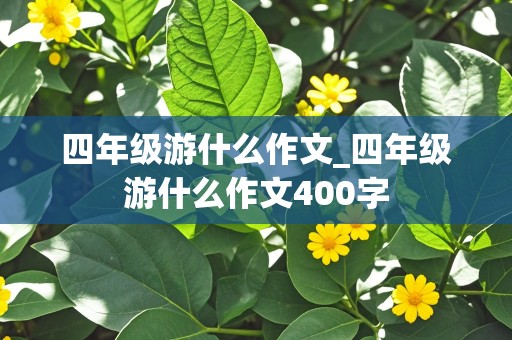 四年级游什么作文_四年级游什么作文400字