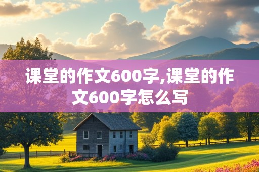 课堂的作文600字,课堂的作文600字怎么写