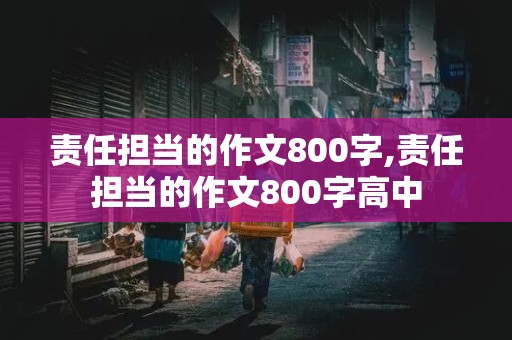 责任担当的作文800字,责任担当的作文800字高中