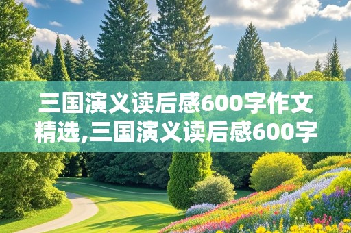 三国演义读后感600字作文精选,三国演义读后感600字作文精选免费