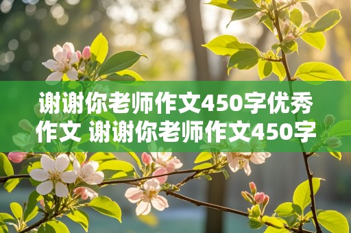 谢谢你老师作文450字优秀作文 谢谢你老师作文450字优秀作文六年级