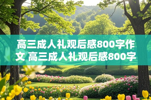 高三成人礼观后感800字作文 高三成人礼观后感800字作文怎么写