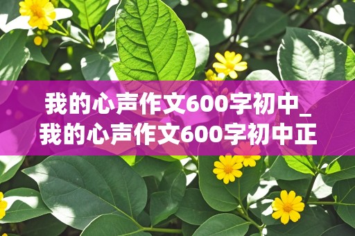 我的心声作文600字初中_我的心声作文600字初中正常水平