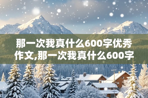 那一次我真什么600字优秀作文,那一次我真什么600字优秀作文六年级