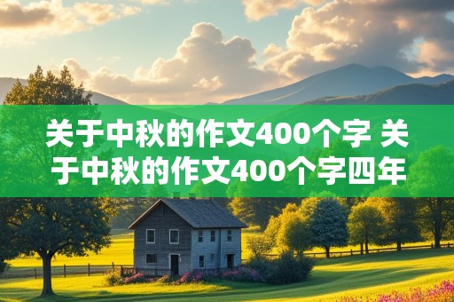 关于中秋的作文400个字 关于中秋的作文400个字四年级