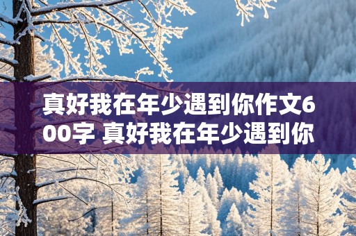 真好我在年少遇到你作文600字 真好我在年少遇到你作文600字初中