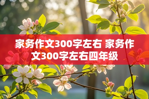 家务作文300字左右 家务作文300字左右四年级