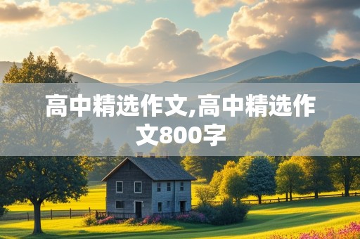 高中精选作文,高中精选作文800字