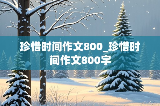 珍惜时间作文800_珍惜时间作文800字