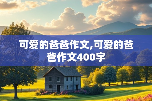 可爱的爸爸作文,可爱的爸爸作文400字