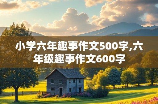 小学六年趣事作文500字,六年级趣事作文600字