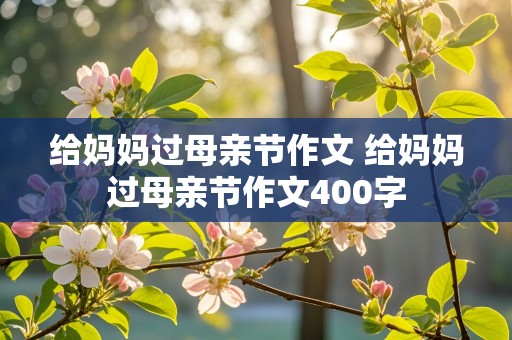 给妈妈过母亲节作文 给妈妈过母亲节作文400字