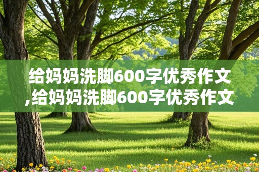 给妈妈洗脚600字优秀作文,给妈妈洗脚600字优秀作文四年级