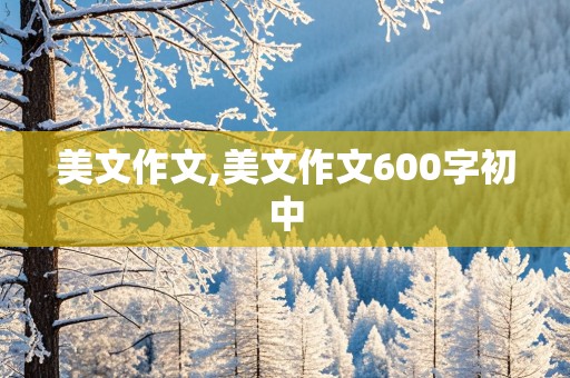 美文作文,美文作文600字初中