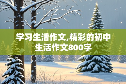 学习生活作文,精彩的初中生活作文800字