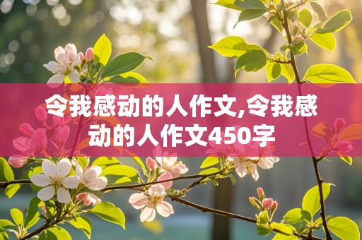 令我感动的人作文,令我感动的人作文450字