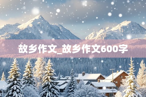 故乡作文_故乡作文600字