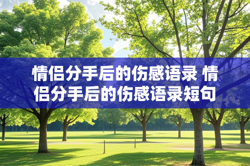 情侣分手后的伤感语录 情侣分手后的伤感语录短句