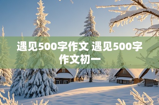 遇见500字作文 遇见500字作文初一