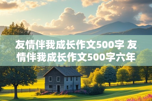 友情伴我成长作文500字 友情伴我成长作文500字六年级