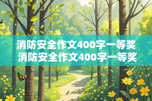 消防安全作文400字一等奖 消防安全作文400字一等奖免费