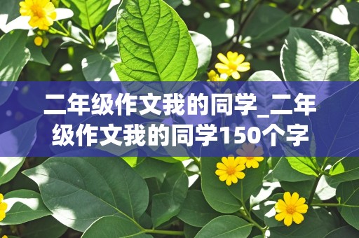 二年级作文我的同学_二年级作文我的同学150个字