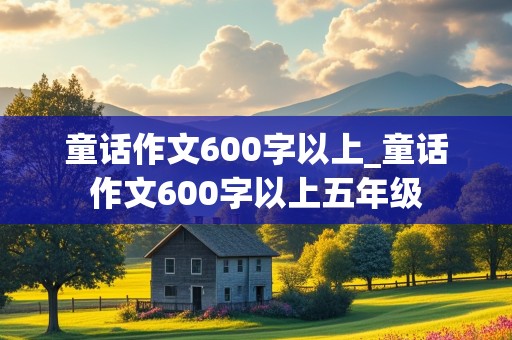 童话作文600字以上_童话作文600字以上五年级