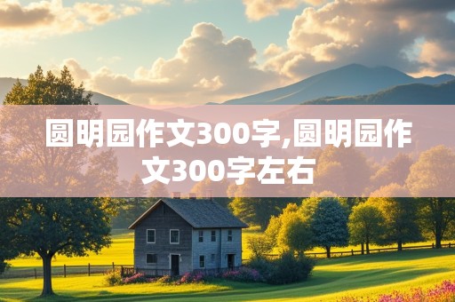 圆明园作文300字,圆明园作文300字左右