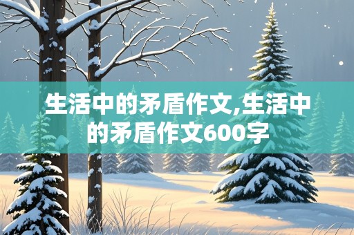 生活中的矛盾作文,生活中的矛盾作文600字