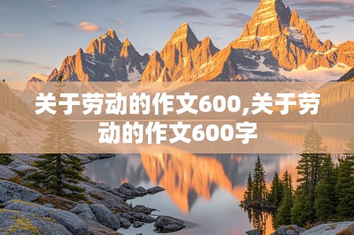 关于劳动的作文600,关于劳动的作文600字