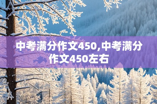 中考满分作文450,中考满分作文450左右