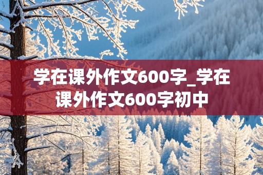 学在课外作文600字_学在课外作文600字初中