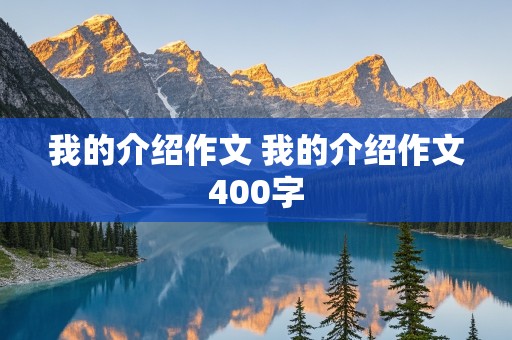 我的介绍作文 我的介绍作文400字