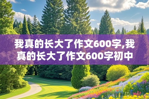 我真的长大了作文600字,我真的长大了作文600字初中