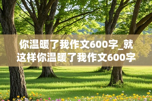 你温暖了我作文600字_就这样你温暖了我作文600字