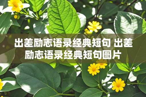 出差励志语录经典短句 出差励志语录经典短句图片