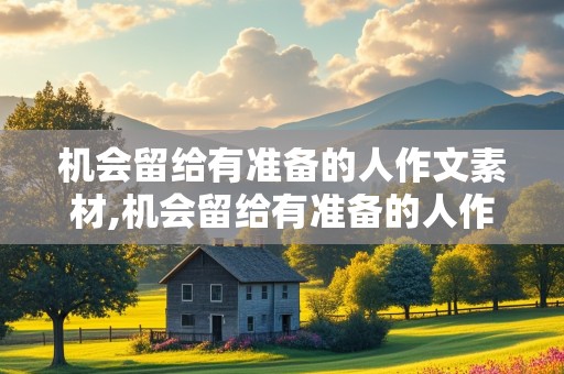 机会留给有准备的人作文素材,机会留给有准备的人作文素材摘抄