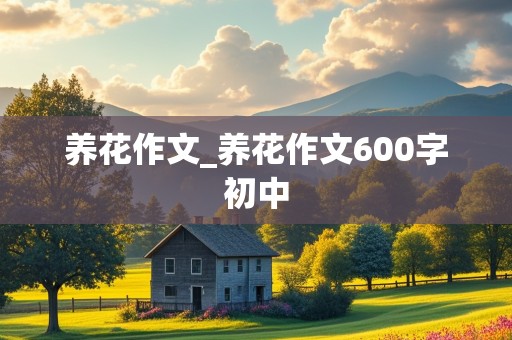 养花作文_养花作文600字初中