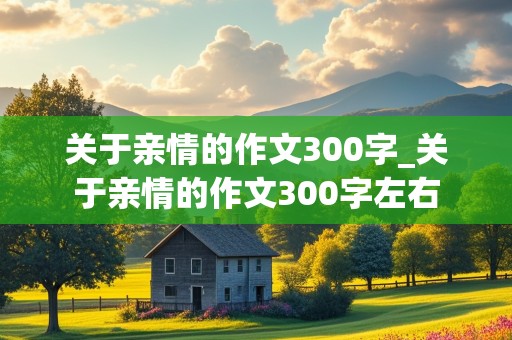 关于亲情的作文300字_关于亲情的作文300字左右