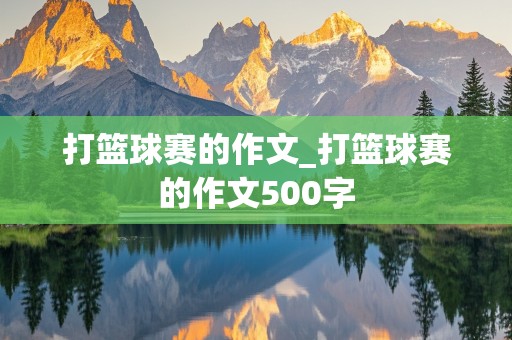 打篮球赛的作文_打篮球赛的作文500字