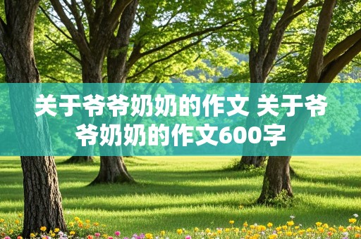 关于爷爷奶奶的作文 关于爷爷奶奶的作文600字