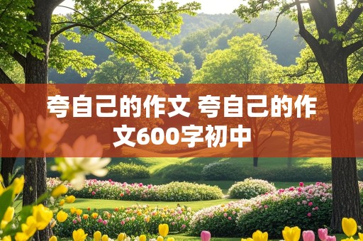 夸自己的作文 夸自己的作文600字初中