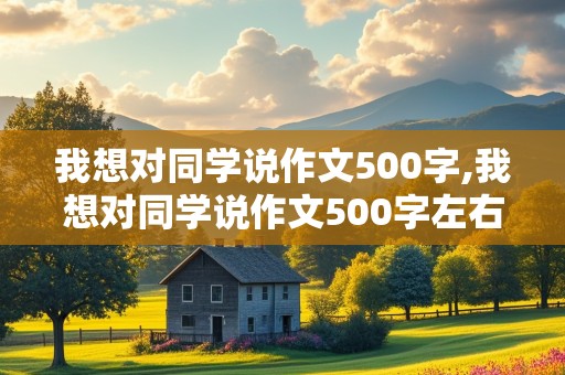 我想对同学说作文500字,我想对同学说作文500字左右