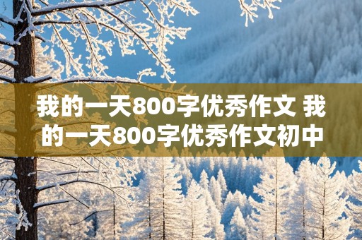 我的一天800字优秀作文 我的一天800字优秀作文初中