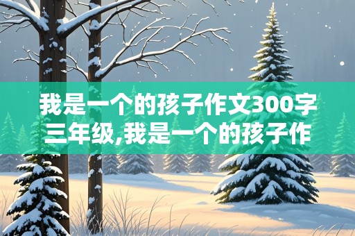 我是一个的孩子作文300字三年级,我是一个的孩子作文300字三年级上册