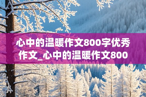 心中的温暖作文800字优秀作文_心中的温暖作文800字优秀作文大全