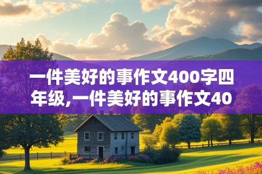 一件美好的事作文400字四年级,一件美好的事作文400字四年级上册