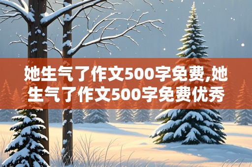 她生气了作文500字免费,她生气了作文500字免费优秀作文